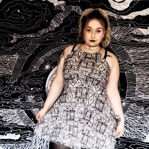 Black and White Fit and Flare Dress